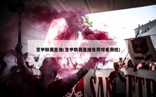 意甲联赛直播(意甲联赛直播免费观看赛程)