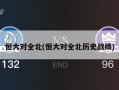 恒大对全北(恒大对全北历史战绩)